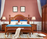 外贸原单实木双人床 卧室家具实木家具美式家具