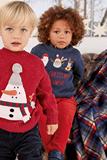 现货 英国官网正品 NEXT 代购 男童 蓝色圣诞系列毛衣针织衫2-5岁