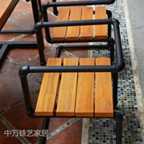 休闲椅欧式铁艺单人椅复古水管椅子创意凳椅餐椅酒吧椅简约展示椅
