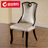 高致现代简约实木餐椅欧式椅子座椅软包皮革餐椅家用实木餐椅CY23