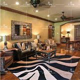 样板间地毯欧式黑白条纹宜家地毯客厅茶几沙发卧室床边地毯定制