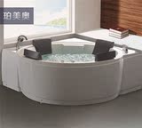 双人浴缸圆形大型冲浪按摩超大户外情侣浴缸1.5米 1.6米2017A