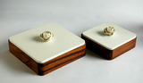 现代新中式复古木制收纳盒古典方形储物盒木质装饰盒子摆件