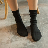 女秋季袜子日系袜子原宿名族风堆堆袜森系韩国粗线中筒靴袜毛线袜