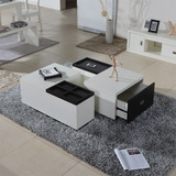 正方形变长方形茶几 创意现代简约时尚变形家具储物室尚维家