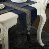 高档欧式餐桌桌布餐垫套装现代简约桌旗茶几旗中式超长条桌巾定制