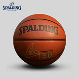 SPALDING官方旗舰店NBA金州勇士队斯蒂芬库里签名PU篮球74-645Y