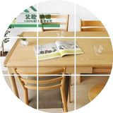 正品促销橡木家具餐桌日式简约实木可伸缩餐桌折叠餐桌椅组合定做