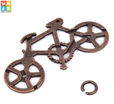 锌合金复古魔金系列自行车锁4级难度解锁 儿童成人益智玩具包邮