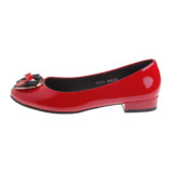 BASTO/百思图女鞋时尚小方跟红色单鞋RMDTL824DL1AQ6 上品折扣