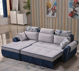 小户型组合沙发 地中海风格可拆洗沙发床 多功能储物转角沙发床