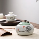 粗陶茶叶罐 陶瓷醒茶罐 密封罐 中号普洱茶叶包装礼盒 特价