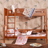 现代中式儿童新款热卖上下床子母床双层高低床橡木床梯柜床木质