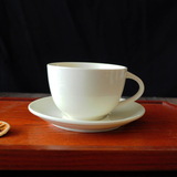 红茶卡布拿铁咖啡杯拉花咖啡杯单品250ML纯白咖啡杯可定制logo