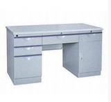 钢制办公桌 铁皮电脑桌铁皮办公桌钢制电脑桌铁皮桌子1.2米1.4米