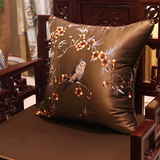 圈椅腰靠枕床头靠背大含芯中式古典刺绣花鸟抱枕红木沙发靠垫仿古