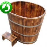 碳化实木加高成人儿童浴盆木桶泡澡桶浴桶泡澡洗澡洗浴沐浴桶木质