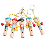 贝贝族 儿童益智卡通迷你小口哨挂件宝宝木质制吹奏玩具海盗造型