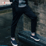 viishow2016春装新款休闲长裤 男式欧美街头修身长裤 深色休闲裤