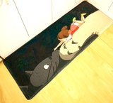 长条吸水门垫法莱绒加厚脚垫防滑地毯新品宫崎骏龙猫地垫厨房