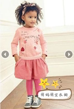 绝版爆款现货！英国正品NEXT代购 女童粉色贴布小老鼠长袖卫衣