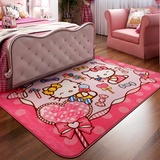 卡通KT系列 绒面地毯凯蒂猫可爱儿童房地垫 长条床边毯 可机洗