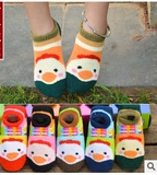 秋冬韩国加厚珊瑚绒地板袜点胶防滑宝宝袜子珊瑚绒卡通儿童保暖袜