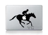 MacBook苹果笔记本个性贴纸贴膜局部贴黑白转移贴创意贴 赛马C7