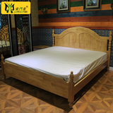 北欧原木家具全实木床双人床1.8米1.5高箱气动储物卧室现代简约