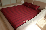 外贸纯棉双股贡缎印花床笠单件红色欧式床垫套床罩180*200高28