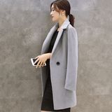 毛呢外套女2015秋冬新款韩版修身显瘦毛呢大衣中长款女装呢子大衣