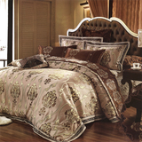 清悠居家纺 婚庆卧室软装床上用品 丝棉提花加厚床盖四六八十件套