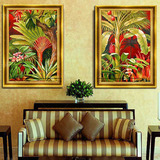 艾油画纯手绘工高档现代抽象写实热带树林风景装饰中欧式客厅玄关