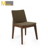 丹麦设计师实木餐椅北欧餐桌椅软包休闲椅 西餐厅座椅餐厅椅