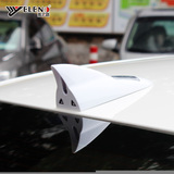 汽车太阳能鲨鱼鳍装饰天线防追尾激光警示爆闪灯车顶尾翼改装用品