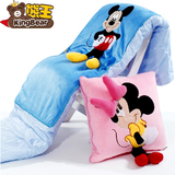 米奇米妮毛绒玩具可爱卡通夏凉空调被抱枕被子两用靠垫靠枕头大号