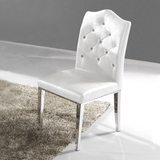 欧式拉钻不锈钢餐椅后现代时尚酒店椅皮椅化妆椅影楼凳子