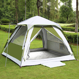 户外帐篷3-4人双人野营全自动帐篷 带雨棚 多人双层露营帐篷