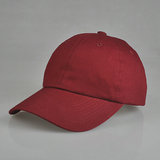 男女士户外遮阳帽子棒球帽鸭舌帽酒红色枣红自然休闲光身秋冬四季