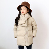 韩版冬款童装儿童羽绒棉服女童中大童棉衣中长款加厚外套宝宝棉袄