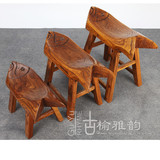 老榆木小板凳 鱼凳 实木换鞋凳化妆凳 矮凳儿童小凳 餐桌配套凳子