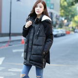 2015韩版冬装新款面包服女连帽军工装羽绒棉服韩版加厚中长款外套