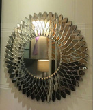 聚缘阁 威尼斯镜圆形挂镜装饰镜玄关镜浴室镜化妆镜新古典后现代