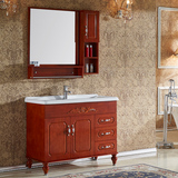 欧式直销浴室柜组合橡木柜卫浴柜洁具洗手盆柜橡木实木落地柜T011