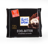 德国原装进口运动Ritter sport瑞特73%可可黑巧克力方块排块100克