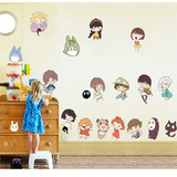 儿童房墙纸贴画卧室个性创意卡通人物墙壁家装饰卡通动漫墙贴纸
