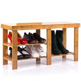 楠竹坐凳脚凳门口换鞋凳实木式鞋柜鞋架实木收纳储物凳子简约现代