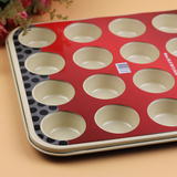 迷你12/24孔连模 陶瓷蛋糕杯模DIY烤箱模具烘焙工器具送纸托
