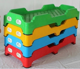 幼儿园全塑料床专用午休床铺加厚叠叠床注塑单人儿童小床批发