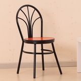 玻璃钢坐椅批发 塑料圆凳面机压 餐厅食堂餐椅 孔雀椅 订做铁靠背